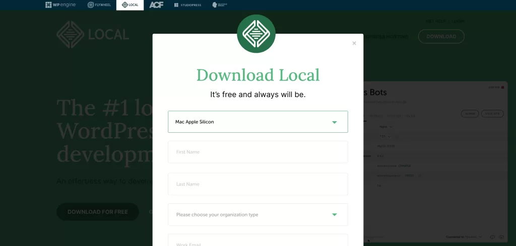دانلود نرم افزار localwp برای وردپرس لوکال هاست